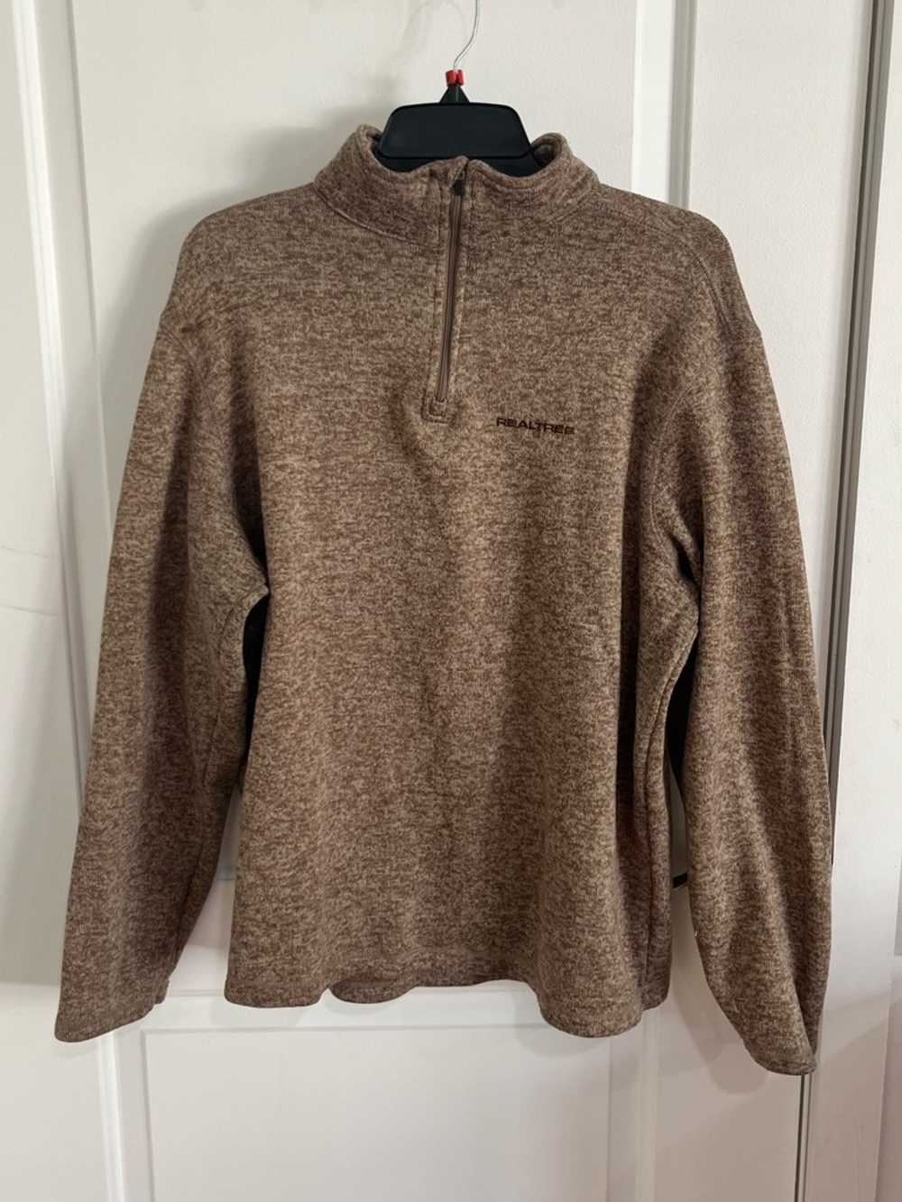 Realtree Men's Brown Quarter-Zip Sweater